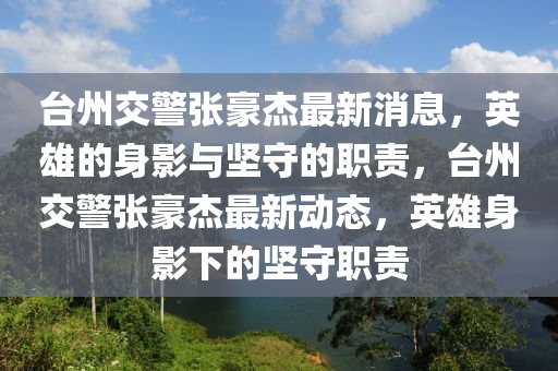 台州交警张豪杰最新消息,英雄的身影与坚守的职责,台州交中山市多米克自动化设备有限公司警张豪杰最新动态,英雄身影下的坚守职责