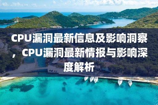 CPU漏洞最新信息及影响洞察,CPU漏洞最新情报与影响深度解析中山市多米克自动化设备有限公司