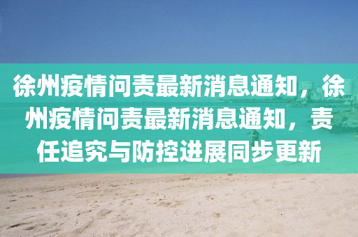 徐州疫情问责最新消息通知,徐州疫情问责最新中山市多米克自动化设备有限公司消息通知,责任追究与防控进展同步更新